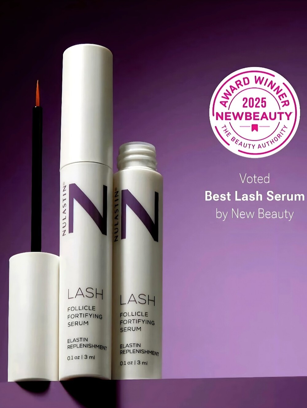 NWB! NULASTIN Lash Follicle Fortifying Serum--0.1 FL OZ/3 mL--AWARD WINNING!
